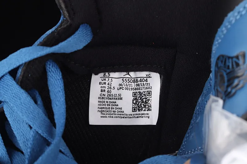 All categories Air Jordan Jordan series basketball shoes Air Jordan 1 High L version Air Jordan AJ1 High Retro AJ1 Joe 1 Royal Blue 2.0 high-top basketball shoes 555088-404